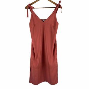 ASOS orange midi bow shoulder tank dress new